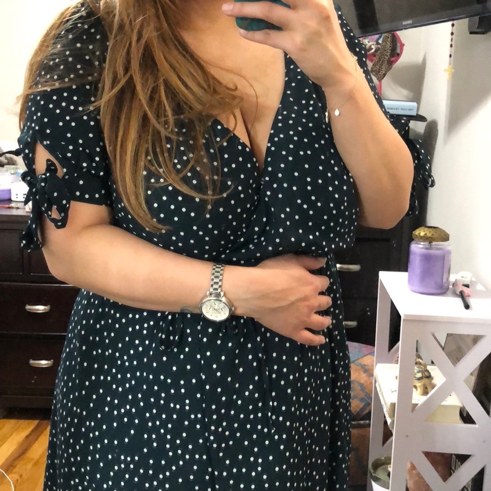 Flowy Polka wrap dot dress